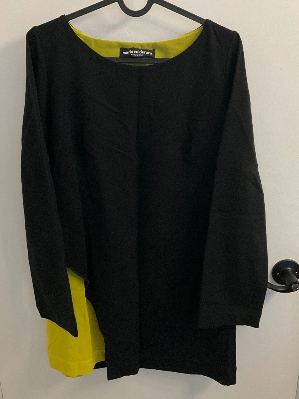Italian designer asymmetrical tunic dress by Maria Calderara